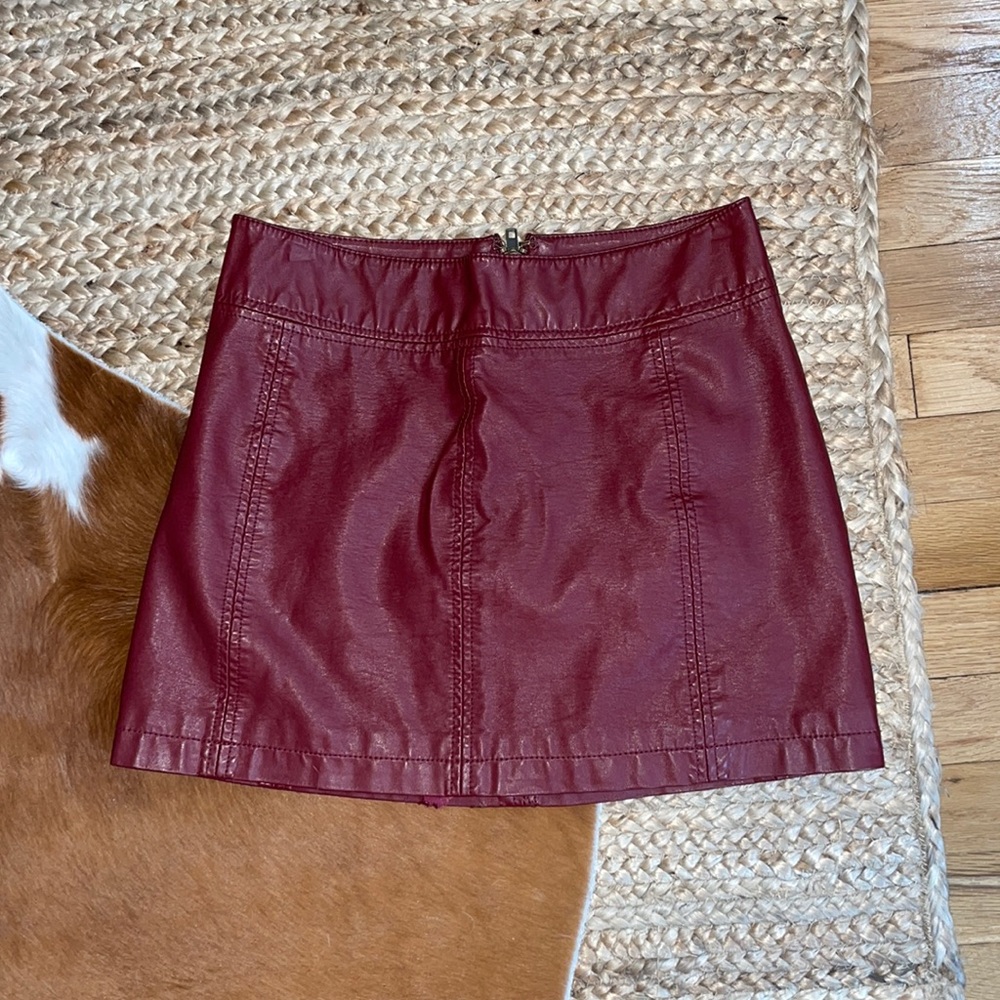 Free People Vegan Leather Skirt